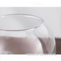 round glass candle holder